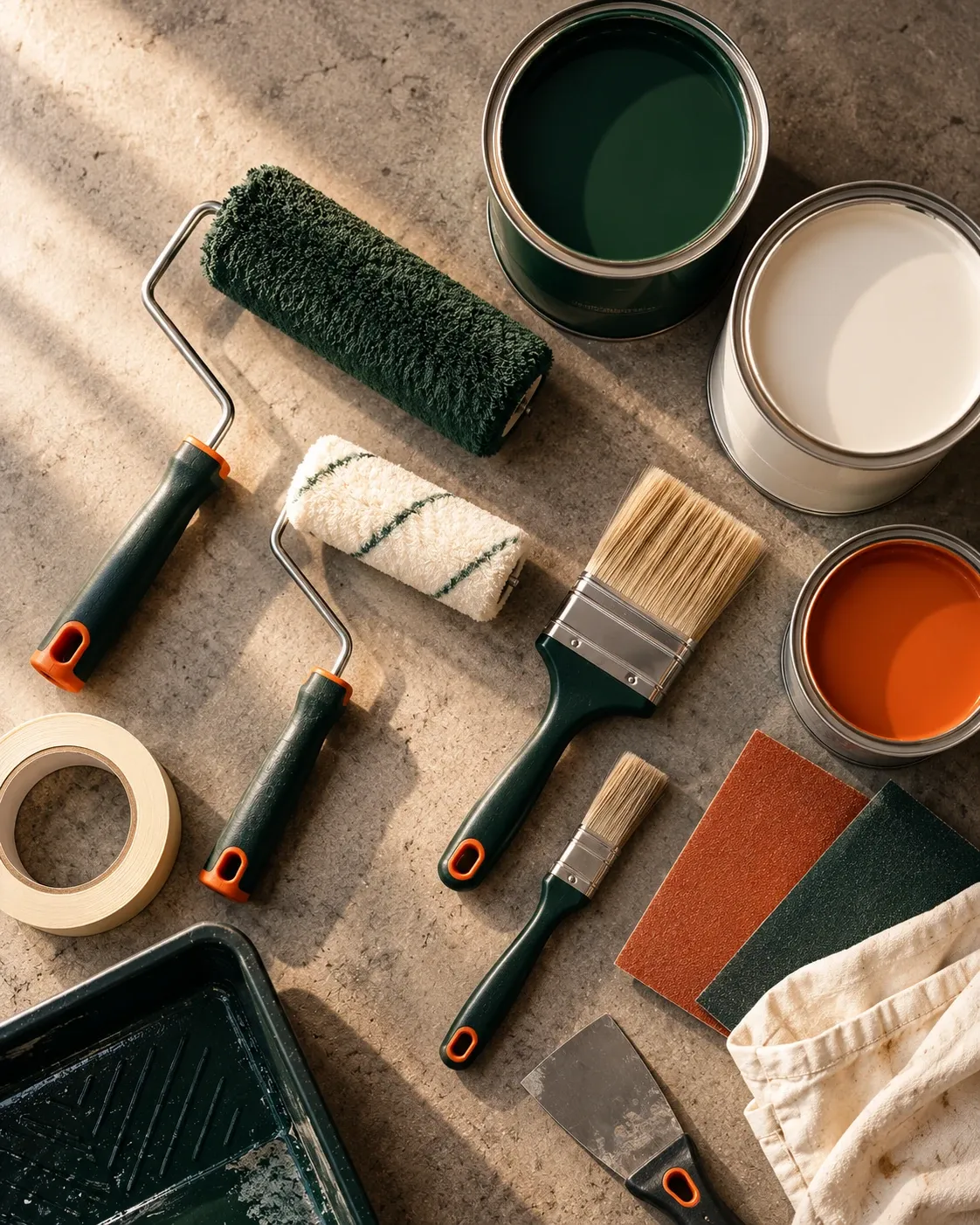 Herramientas y materiales de pintura